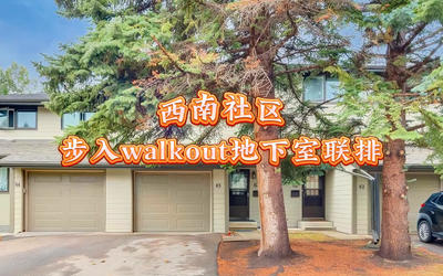 西南社区-步入walkout地下室联排