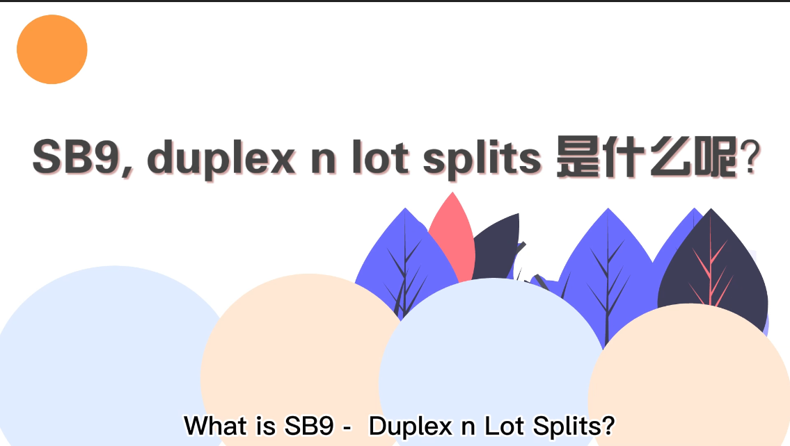 SB9, duplex n lot splits 是什么呢？