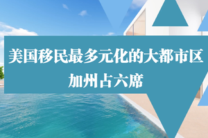 美國移民最多元化的大都市區(qū)，加州占六席
