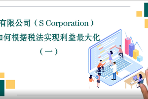 有限公司（S Corporation）: 如何根據(jù)稅法實現(xiàn)利益最大化 （一）