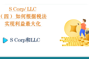 S Corp/ LLC: （四） 如何根據稅法實現利益最大化 