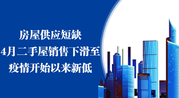 房屋供应短缺，4月二手屋销售下滑至疫情开始以来新低