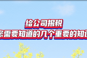 給公司報稅，您需要知道的幾個重要的知識