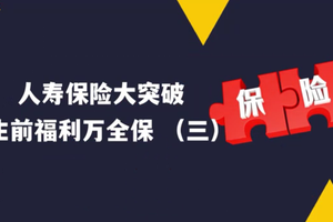 人寿保险大突破  - 生前福利万全保 （三）