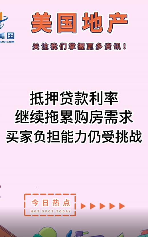 抵押贷款利率继续拖累购房需求， 买家负担能力仍受挑战