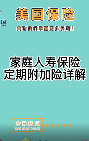 家庭人壽保險：定期附加險詳解