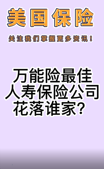 万能险最佳人寿保险公司花落谁家？