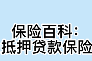 保险百科：抵押贷款保险