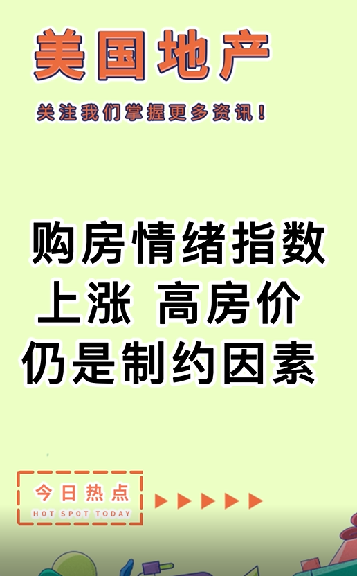 购房情绪指数上涨，高房价仍是制约因素