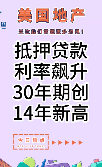 抵押貸款利率飆升：30年期創(chuàng)14年新高