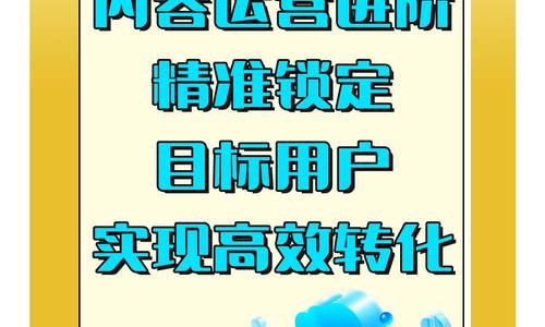 內(nèi)容運營進階：精準鎖定目標用戶，實現(xiàn)高效轉(zhuǎn)化