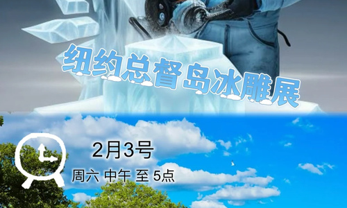 周末值得去的熱門地標！紐約總督島冰雕展，Ci