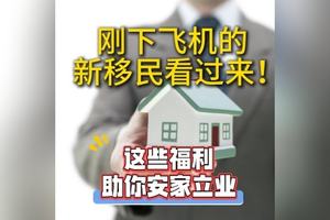 剛下飛機的新移民看過來!這些福利助你安家立業