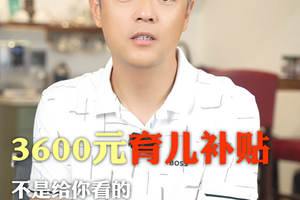 3600元育儿补贴，不是给你看的是给“多数人”的