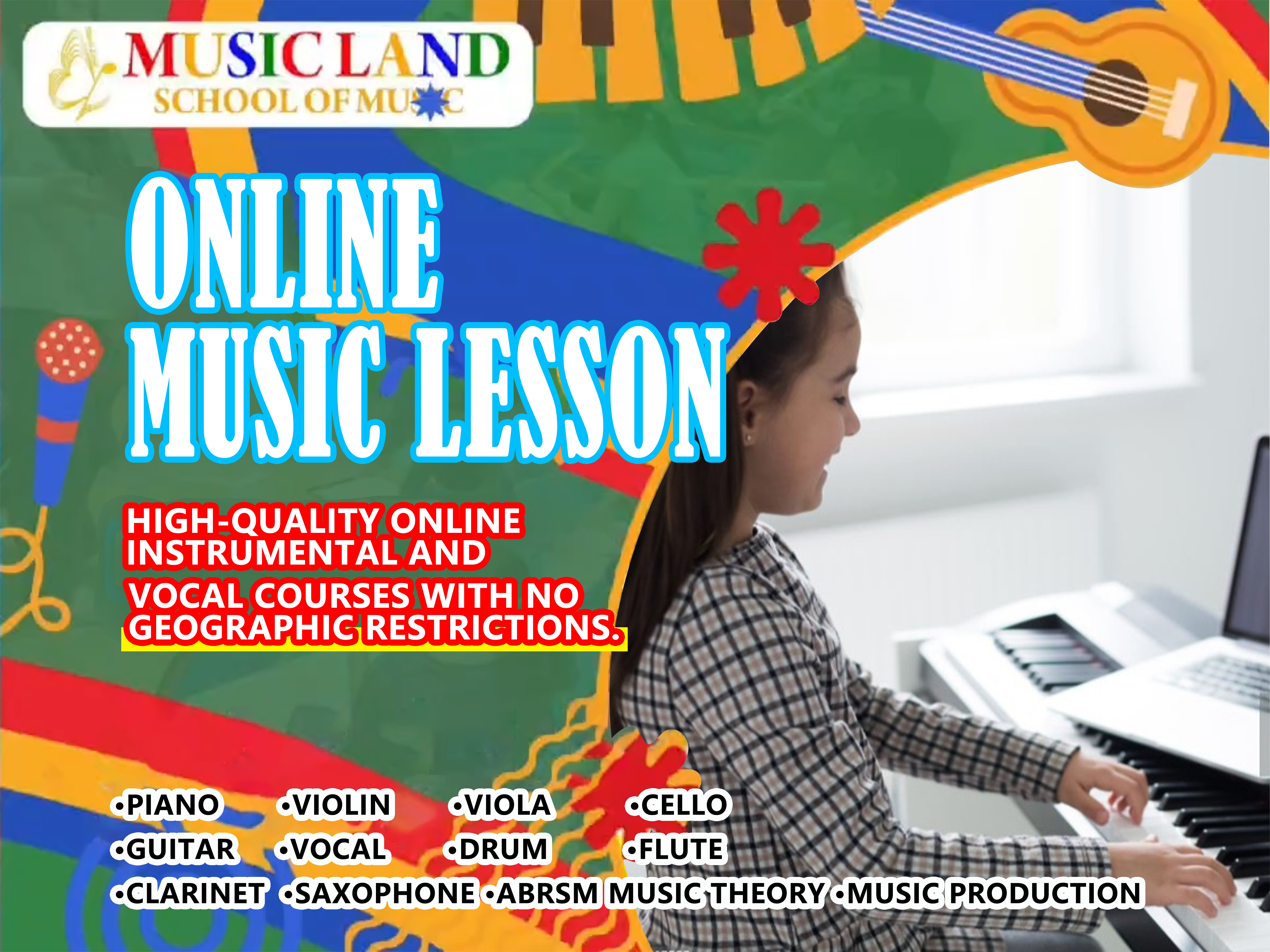 英文版-专业线上音乐课堂，无地域限制的乐器和声乐网课