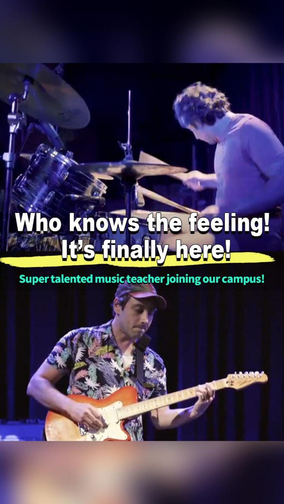 英文版-谁懂啊！终于等到超牛音乐老师入驻我们校区