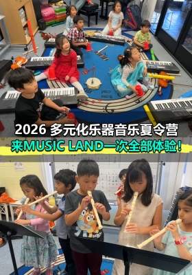 2026 多元化乐器音乐夏令营 乐器选择困难？来Music Land一次全部体验！