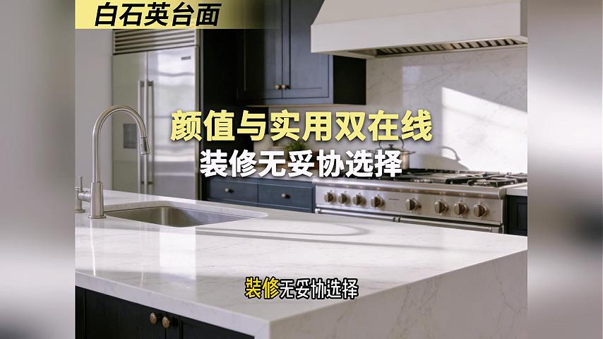 白石英台面｜颜值与实用双在线，装修无妥协选择