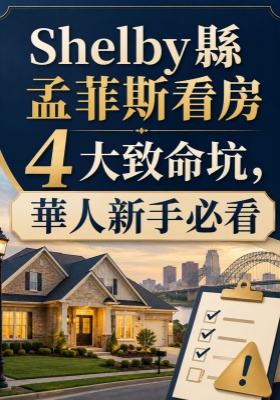 Shelby縣孟菲斯看房4大致命坑，華人新手必看
