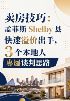 卖房技巧：孟菲斯 Shelby 县快速溢价出手，3 个本地人專屬谈判思路